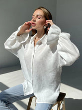 Loose White Cotton Blouse