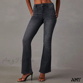 Amy Fashion - 2024 High Stretch Flare Women Boot Cut Slim Denim Pants Autumn Winter Casual Ladies