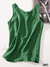 Amy Fashion - Cotton Linen Sleeveless Tops