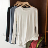 Amy Fashion - Elastic Long Sleeve Bottomed T-Shirt