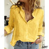 Amy Fashion - Leisure White Yellow Shirts