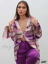 Amy Fashion - New Lady Y2K Blouse Purple / S
