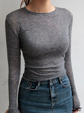 Amy Fashion - Slim High Quality Plain T Shirt