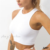 Amy Fashion - Solid Basic Seamless Streetwear Tank Tops