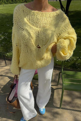 Slouchy Solid Drop Shoulder Soft Sweater