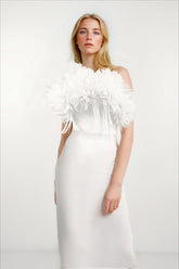 White Bandage Floral Slim Fit Elegant Party Dress