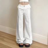 Pleated Straight Loose Pant