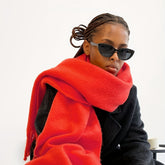 Solid Color Mohair Christmas Scarf