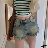 High Vintage Gothic Beach Mini Fashion Wide Elegant Y2K Short