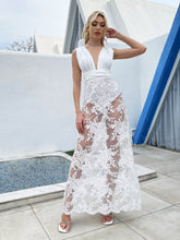 Sexy Printed Mesh Cut-out One-piece Suit