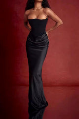 Strapless Backless Ruched Party Dress