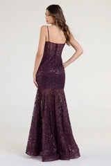 Sequin V-Neck Elegant Long Evening Party Dress