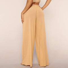 Sheer Mesh Wide Leg Beach Pant