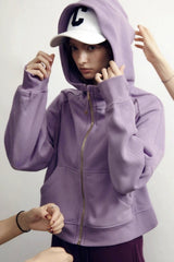 Thin Yoga Hoodie Loose Fit Open Front Hoodie