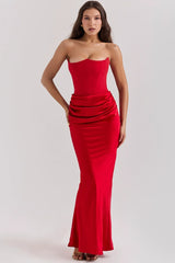Strapless Backless Ruched Party Dress