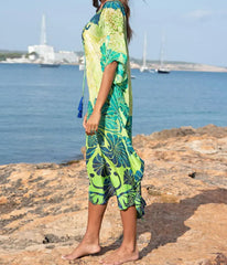 Printed Loose Moroccan Tassel Plus Size Boho Dress