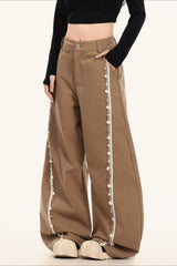 Artistic Bootcut Shell Pendant Wide Leg Casual Pants