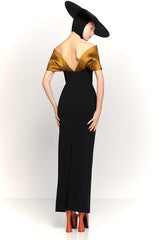 Off-Shoulder Slim Fitted Maxi Party Dress