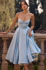 High-End Tulle Ball Gown Spaghetti Strap Party Dress