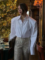 Loose White Cotton Blouse