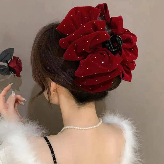 Winter Velvet Multi-Layered Bow Headwear - Christmas Hair Accessory