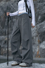 Quick Dry Cargo Wide Leg Cuffed Pants