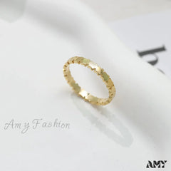 14K Gold Plated Simple Closed Rings Gold / 6