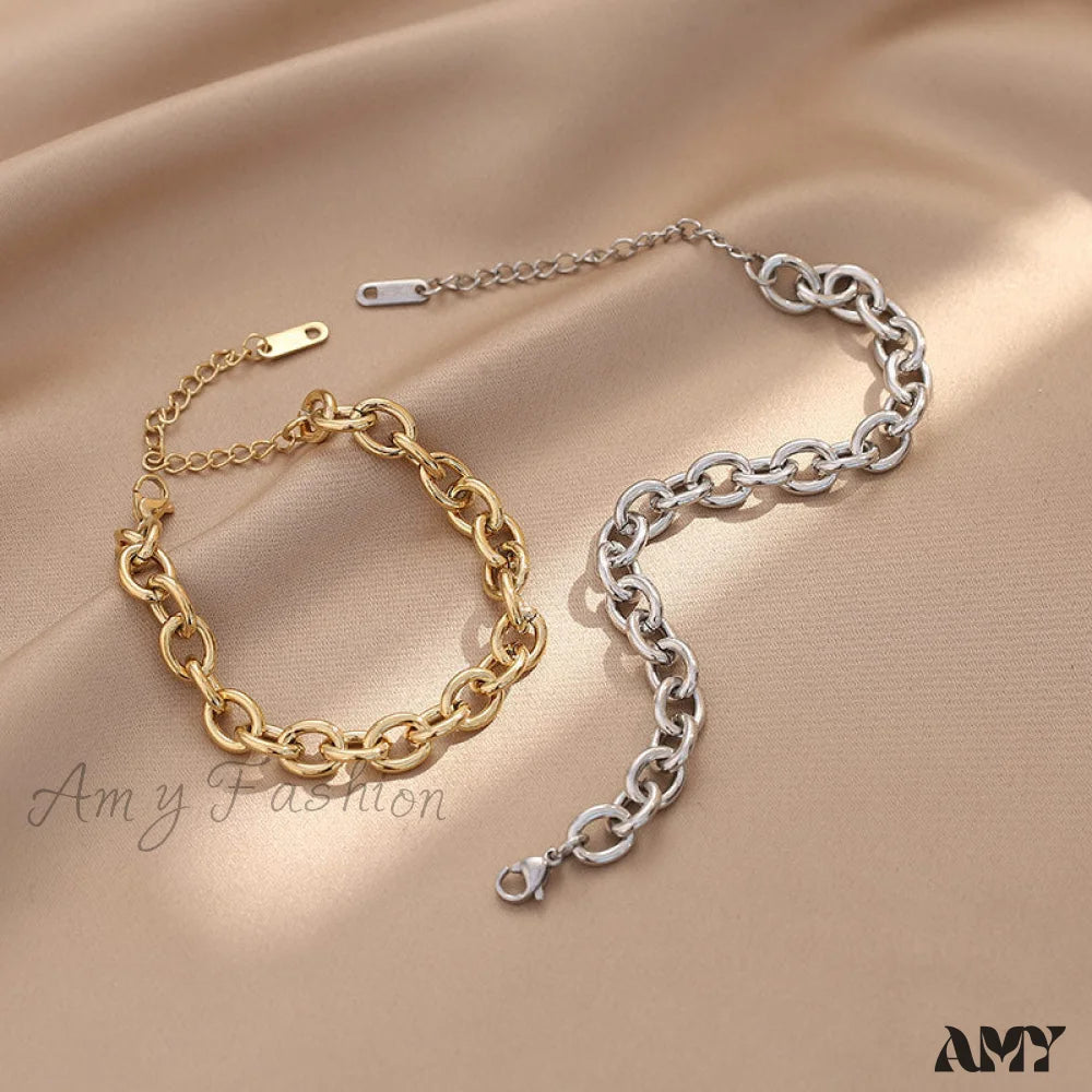 14K Gold Simple Chain Bracelet