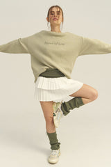 Slim-Fit Graphic Letter Print Versatile Knit Sweater