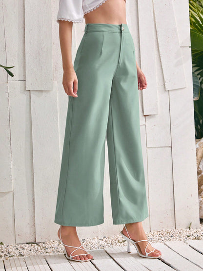 ely Solid Wide Leg Pants