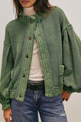 Slouchy Old Money Retro Loose Knit Cardigan