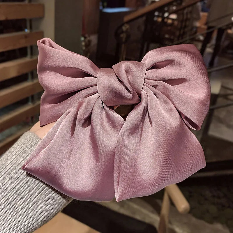 Big Red Bow Hair Accessory - Spring Korean Satin Rubber Christmas Pink / Size Fits All Accessories-L