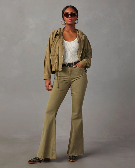 Amy Fashion - 2024 Fashion Flare Women Streetwear 90s Vintage Wide Leg Denim Pantalones Mujer Pantalon Femme Camel Clothes Jean