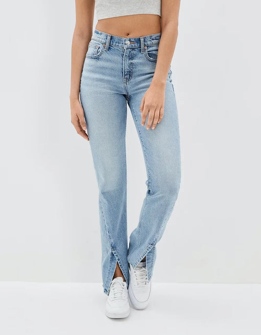 Amy Fashion - 2024 New Slit Slim Flare Women's High Waist Fashion Flared Pants Streetwear Jean