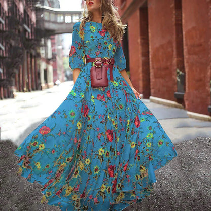 Amy Fashion - Slim Bodycon Sexy Long Streetwear Plus Size Boho Dress