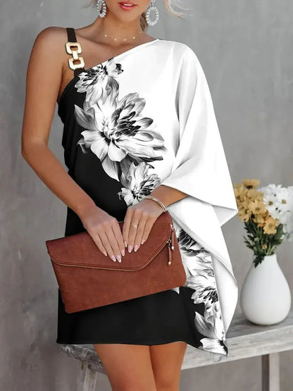 Amy Fashion - 2024 Fashion Summer Print Loose Streetwear Boho Dress