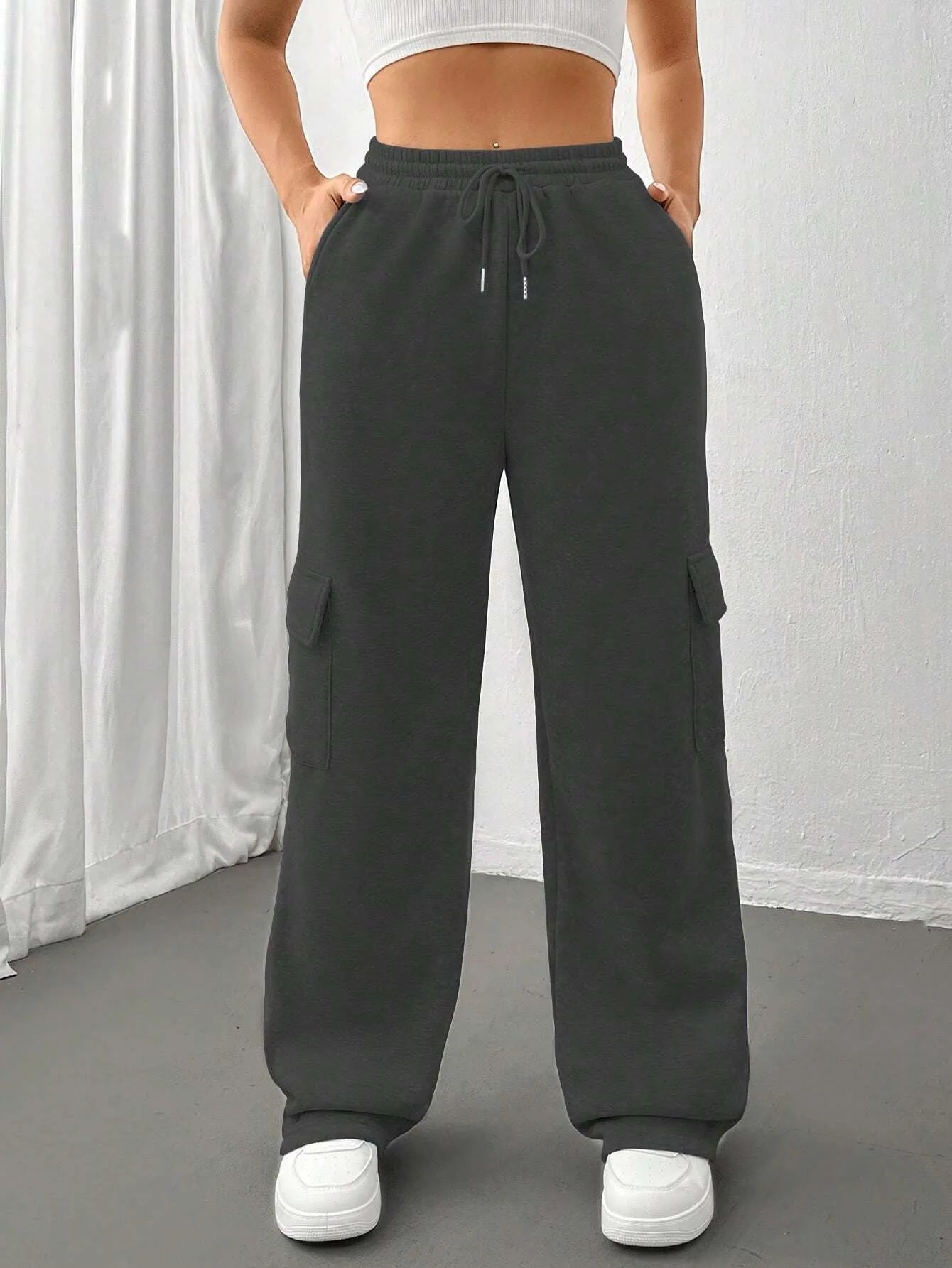 Autumn Winter Fashionable Side Pocket Versatile Sports Pants