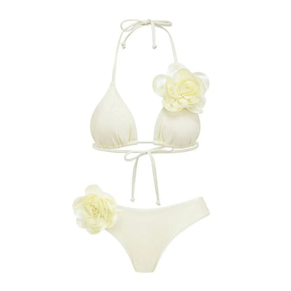 Amy Fashion - Sexy New 3D Flower Summer Bather Bikini Sets
