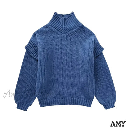 2024 Autumn Winter For Women Long Sleeve Knitted Basic Stylish Chic Cozy Trendy Comfortable Sweater