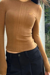 Fleece Turtleneck Zipper Slim Thermal Base Layer