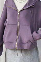 Thin Yoga Hoodie Loose Fit Open Front Hoodie