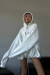 Oversized Boyfriend - Style Letter Print Hoodie