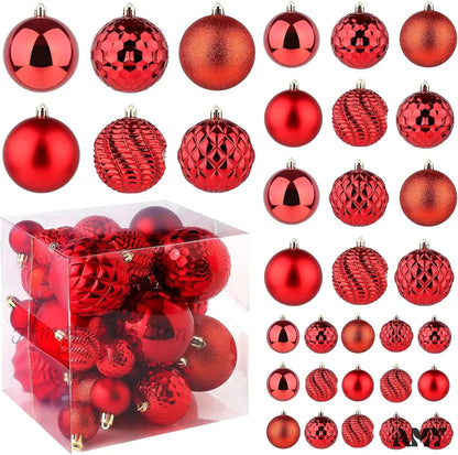 36 Shatterproof Christmas Ball Ornaments For Xmas Tree And Home Decor