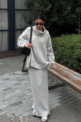 Casual Minimalist Turtleneck Oversized Sweater