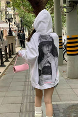 Casual 3D Character Print Hoodie