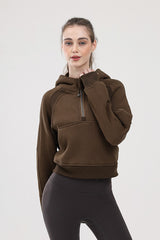 Warm Half-Zip Loose Hoodie