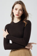 Seamless Wool Mock Neck Base Layer