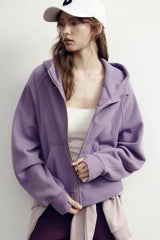 Thin Yoga Hoodie Loose Fit Open Front Hoodie