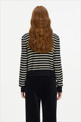 Striped Knit Layered Vest Cardigan