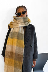 Solid Color Fringe Mohair Christmas Scarf